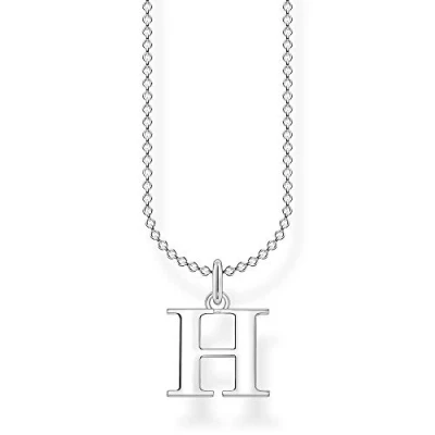 Imagen de Thomas Sabo Collar de mujer letra H, plata ley 925, 38 45 cm longitud