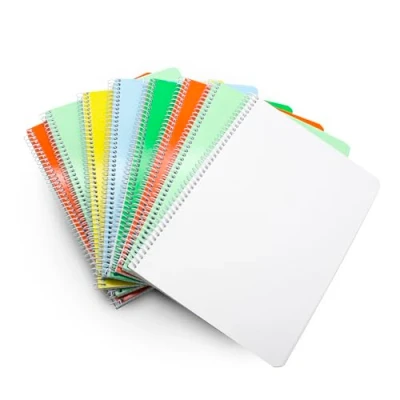 Imagen de DOJA Barcelona Libreta A5 con Hojas Lisas Pack 8 Cuaderno Tapa Blanda 80 Libretas de Colores Aleatorios Dibujo para Viaje, Espiral, Blancas Lisas...