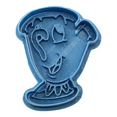 Imagen de Cuticuter Chip Bella Y Bestia Cortador de Galletas, Plástico, Azul, 8x7x1.5 cm