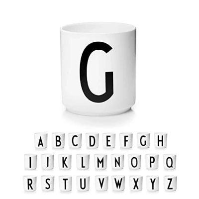 Imagen de design letters Tazas de Cafe (A Z) Ideal Regalos Originales para Mujer &amp; Hombre Regalar Desayuno Porcelana Taza Te con Inicial 250 Ml
