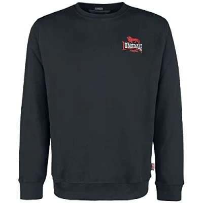 Imagen de Lonsdale Lympstone Sudadera, Hombre, Talla: 3XL, Black