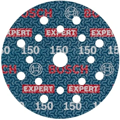 Imagen de Bosch 1x Disco de lija para láminas EXPERT O780, 125 mm (para Madera dura, Pintura sobre madera, Ø mm, Grano 150, Professional Accesorios Lijadora excéntrica)