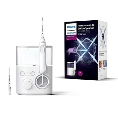 Imagen de Philips Irrigador oral Sonicare Power Flosser 3000 con Tecnología Quad Stream (Modelo HX3711/20),White,1 item,1.0 unidad