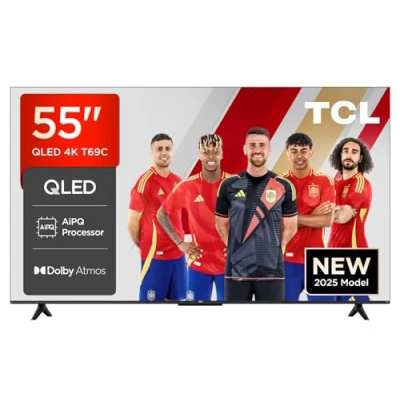 Imagen de TCL 55T69C QLED 55&quot;, TV Direct LED, HDR 4K, Smart con Google (Dolby Vision y Atmos, Game Master, Motion Clarity, Compatible Assistant Alexa)