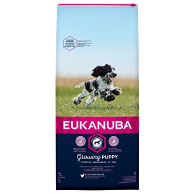 Imagen de EUKANUBA Cachorro de Raza Mediana en Crecimiento rico pollo fresco [12 kg]