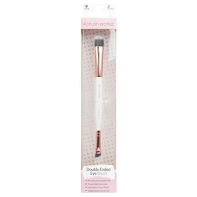 Imagen de Brushworks Cepillo De Ojos Doble Extremo, Blanco Oro 100 g