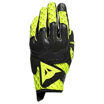 Imagen de Dainese Air Maze Unisex Gloves, Guantes Moto Verano, para Hombres y Mujeres, Negro/Amarillo Fluo, S