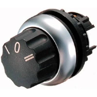 Imagen de EATON M22 W3 Selector, Mando Redondo, 3 Posiciones, con Retorno, 3.0cm x 4.3cm, Caja de 5