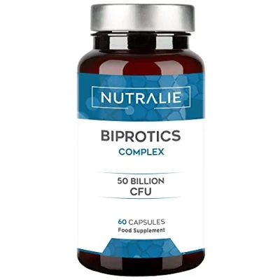 Imagen de Probióticos Intestinales Naturales 50 Billones UFC BIO disponibles Probiótico Flora Intestinal Lactobacillus Acidophilus y Gasseri + Bifidobacterium 10 Cepas 60 Cápsulas Nutralie