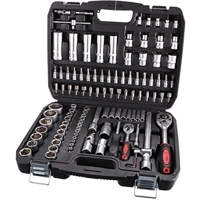 Imagen de SIXTOL TOOL SET 108 Juego de herramientas 108uds Gola en maletín trinquete 1/4&quot; y 1/2&quot; cierre metal