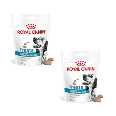 Imagen de Royal Canin Veterinary Tratamientos hipoalergénicos 230 g Snacks para Adultos Perros de Todos los tamaños y Razas En Bolsa resellable Proteínas hidrolizadas