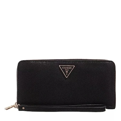 Imagen de Portafoglio donna Guess zip around Eco Alexie slg saffiano NERO AS23GU10 EVG873746