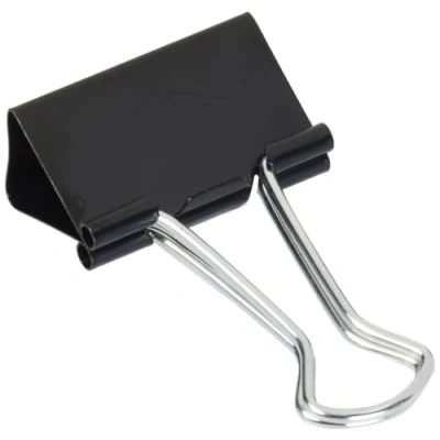 Imagen de Wedo 06421432 Pack de 12 broches aprietapapel, 32 mm, color negro