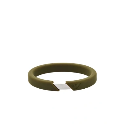 Imagen de Emporio Armani Pulsera de silicona plateada para hombre, EGS3178040, Eine Grösse, Silicona, No es una piedra preciosa