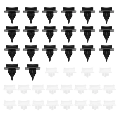 Imagen de ECSiNG 40 clips laterales para parabrisas delantero compatible con modelos Ford Transit V184, OEM 4069906 4069907