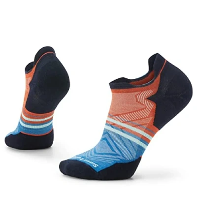 Imagen de Smartwool Run Targeted Cushion Low Ankle Pattern Sock Men&#039;s Orange Rust Large