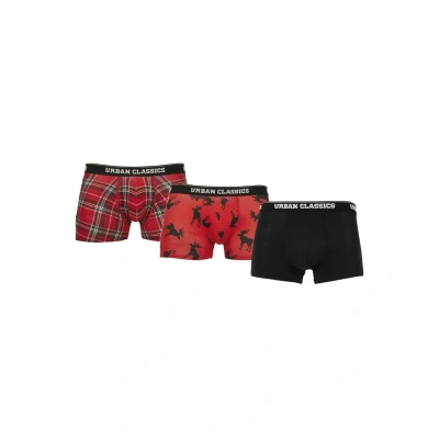 Imagen de Urban Classics 3 PACK Culotte, Hombre, Talla: Large, Red plaid aop+moose aop+blk