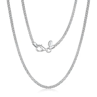 Imagen de Amberta Cadena de Palomitas Maíz en Plata Ley 925 para Mujer 2.5 mm: 50 cm