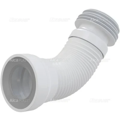 Imagen de Alca Extensión acodada flexible para tubería de inodoro, universal, 100120 mm, WC 80110 mm