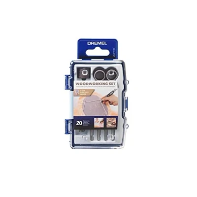 Imagen de Dremel 681 Woodworking Set Kit de accesorios con 20 para herramientas rotativas trabajar la madera