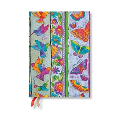 Imagen de Hummingbirds &amp; Flutterbyes (Playful Creations) Midi 12 month Day at a Time Dayplanner 2024