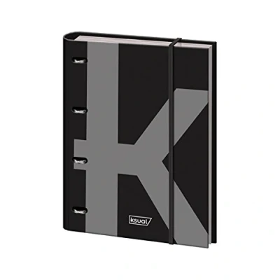 Imagen de Dohe 45005 Ksual, carpeta recambio A4 gomas, color negro