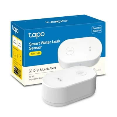 Imagen de TP Link TAPO T300 Sensor Inteligente de Fugas Agua,Clasificación Impermeabilidad IP66,Alarma Goteo y 90 Db,Compatible con el Hub,Doble Inducción