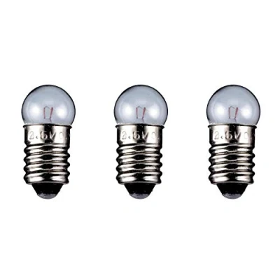 Imagen de Goobay Lote de 3 bombillas globulares con casquillo E10, 2,35 W, 6 V (DC) 400 mA