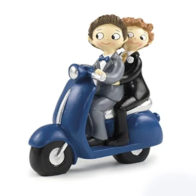 Imagen de Mopec Figura de Pastel Pareja Novios Pop &amp; Fun Chicos, Blanco
