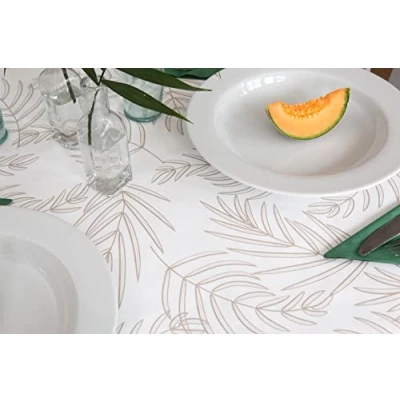 Imagen de d c fix mantel hule mesa Monte Carlo Liliana antimanchas resinado impermeable moderno plastico pvc vinilo para interior y exterior 150 cm x 220 rectangular