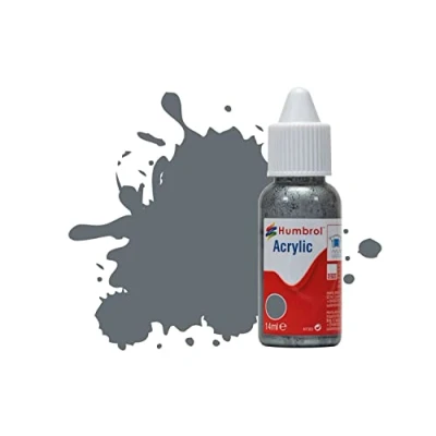 Imagen de Humbrol DB0123 Pintura Acrílica No 123 Gris Mar Extra Oscuro, Satinado, Color, 14 ml (Pack of 1)