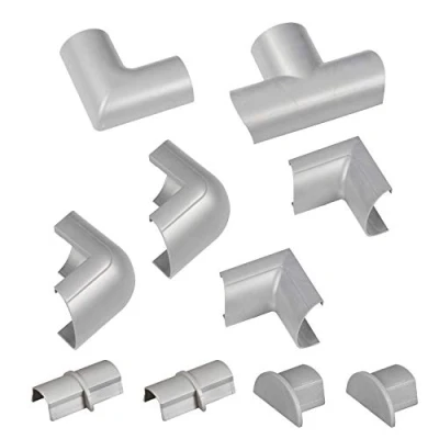 Imagen de D Line CLOAP3015A 30x15mm Accesorios para Canaletas, Set de 10 Piezas Efecto Aluminio
