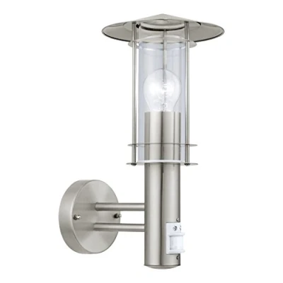 Imagen de EGLO 30187 Lámpara Sobremuro Lisio E27, 60 W, Plateado, 3 x 17.5 cm