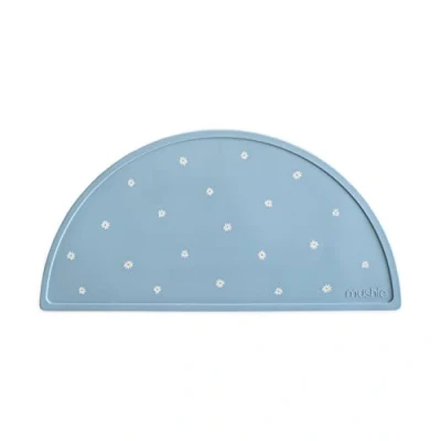 Imagen de mushie Mantel individual de silicona para niños, diseño antideslizante sin BPA (margarita blanca)