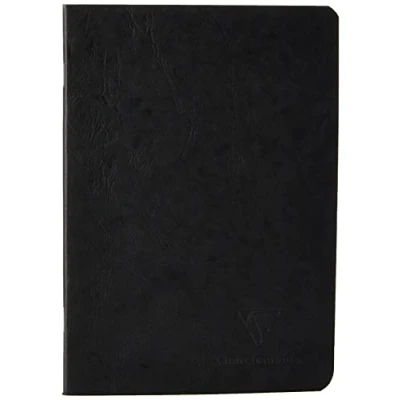 Imagen de Clairefontaine 733101C Cuaderno grapado Age Bag A5 (14,8 x 21 cm) 96 páginas en blanco liso Papel de 90 g Negro
