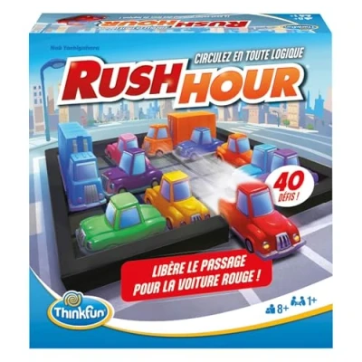 Imagen de Ravensburger ThinkFun Rush Hour Juego de lógica, Rompecabezas, 40 desafíos 4 Niveles, 1 Jugador o más, a Partir 8 años, 76600, Mixto, versión Francesa