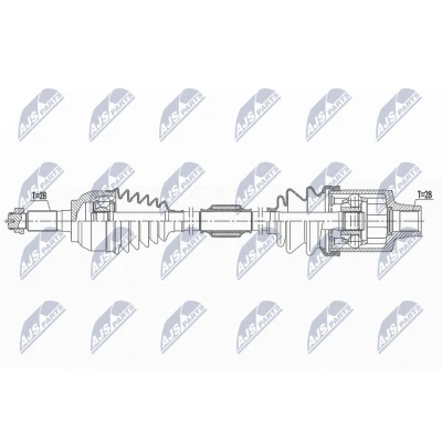 Imagen de NTY NPW MZ 064 Árbol de transmisión Eje delantero, derecha 640 85 MAZDA: 5, 3 Hatchback