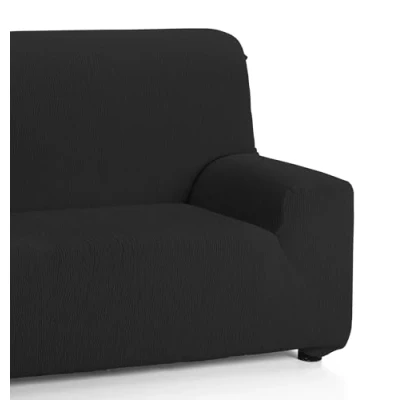 Imagen de Martina Home Emilia, Funda Elástica para Sofá de 3 Plazas 170 a 220 cm ancho, tela, Negro