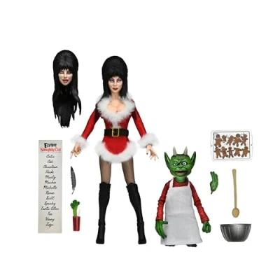 Imagen de NECA Elvira, Mistress of The Dark Figurine Clothed Very Scary Xmas Elvira 20 cm