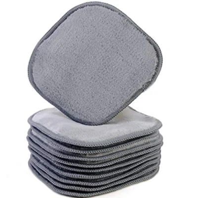 Imagen de Polyte Toalla facial desmaquillante de microfibra Hipoalergénica y sin elementos químicos Premium Gris (13 x 13 cm) Pack 10