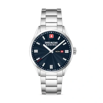 Imagen de SWISS MILITARY HANOWA Reloj analógico con esfera azul para hombre SMWGH0001602, Azul, Contemporáneo