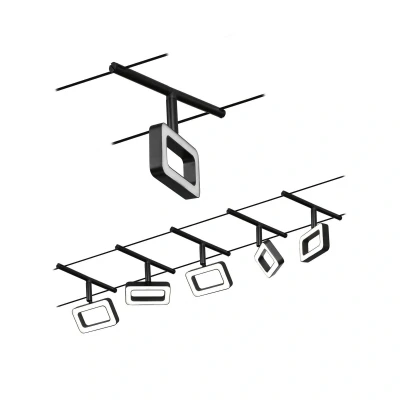 Imagen de Paulmann Frame sobre cable LED 5 luces negro mate