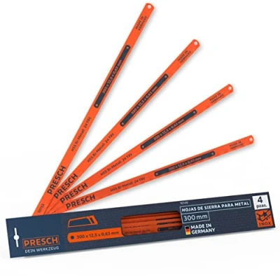 Imagen de Presch Hoja de sierra metal 300mm 4pcs para sierras manuales metales no ferrosos (cobre), aceros inoxidables