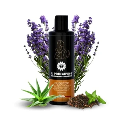 Imagen de Il Principino Champú repelente para perros y gatos, antipulgas antigarrapatas Deja el pelo suave, eliminando completamente pulgas garrapatas. 250ml.