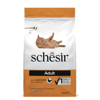 Imagen de Schesir Huhn Cat Maintenance Alimento seco para Gatos Adultos (1,5 kg), 1.5 kg (1er Pack), 1500