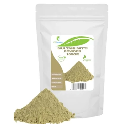 Imagen de Arcilla Multani mitti 200 gr mascarillas faciales caseras, corporales, capilares, peelings y exfoliantes suaves, elaboración de jabón, antienvejecimiento