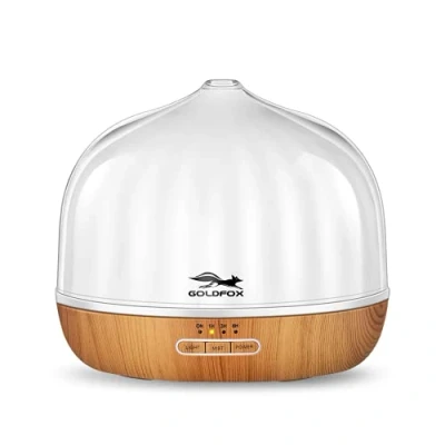 Imagen de difusor de aroma, 500 ml, ultrasónico, humidificador doble capa, transmisión luz, sin BPA, aromaterapia, aceites esenciales, para habitación los niños, yoga, spa