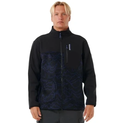 Imagen de Rip Curl ANTI Series Search ZIP CREW Forro polar, Hombre, Talla: Large, Black/blue