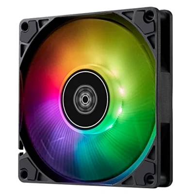 Imagen de Silverstone SST AS90B ARGB Ventilador Air Slimmer Estrecho de 92 mm con Mejor Rendimiento, PWM y Efecto luz