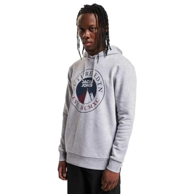 Imagen de JACK &amp; JONES Jcoisiah Sudadera con Capucha, Gris Claro, L para Hombre